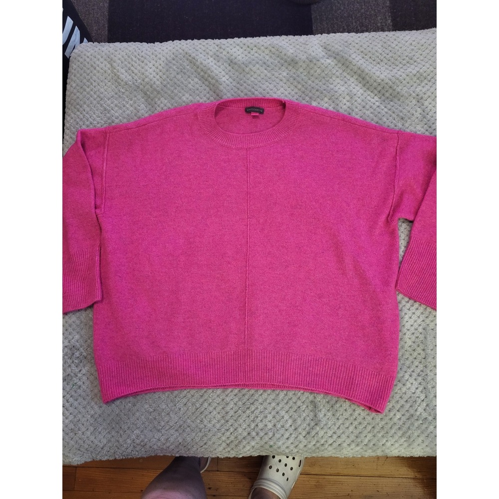 Vince Camuto pink crewneck sweater size large (see pics)